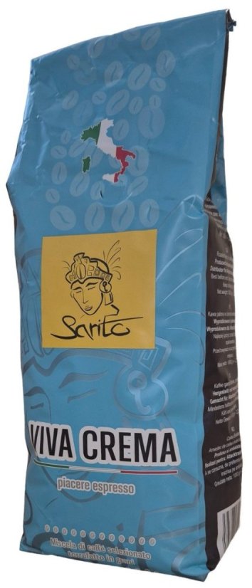Zrnková káva Sarito Viva Crema 1kg