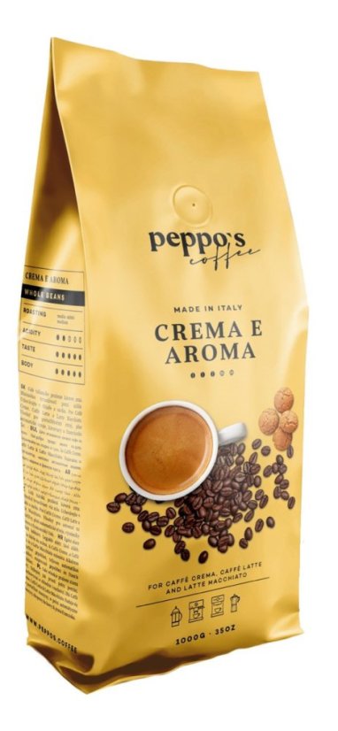Zrnková káva Peppo Crema e Aroma 1 kg